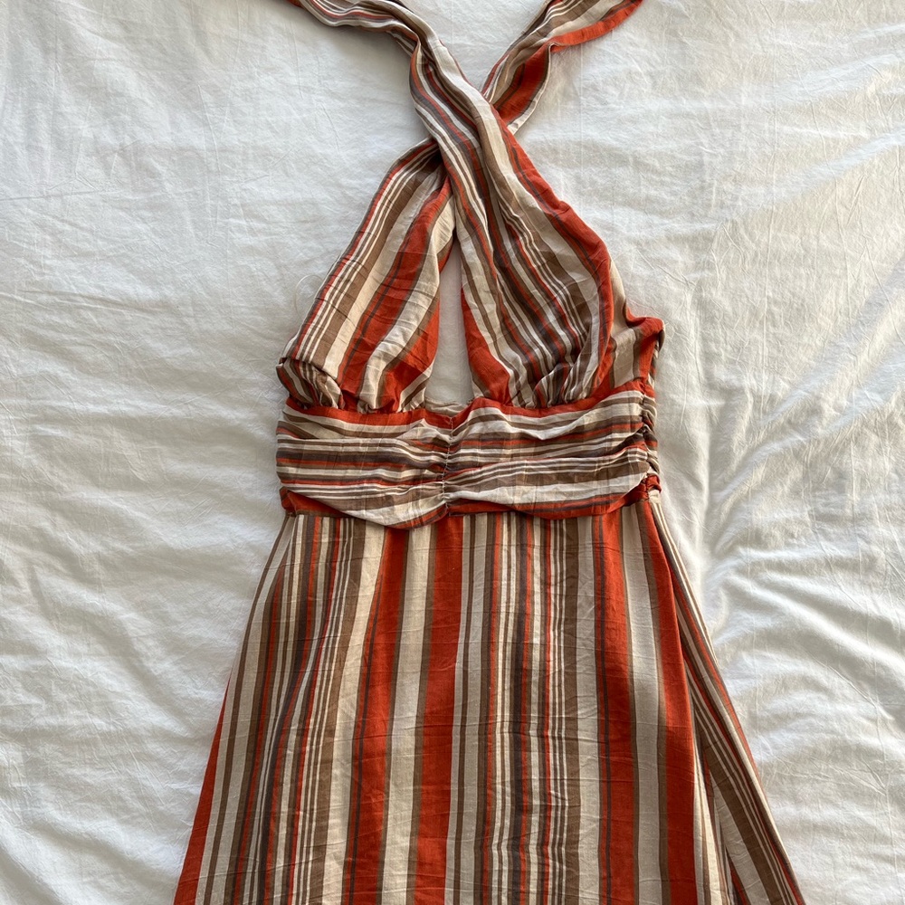 DISSH Striped Linen Maxi Dress